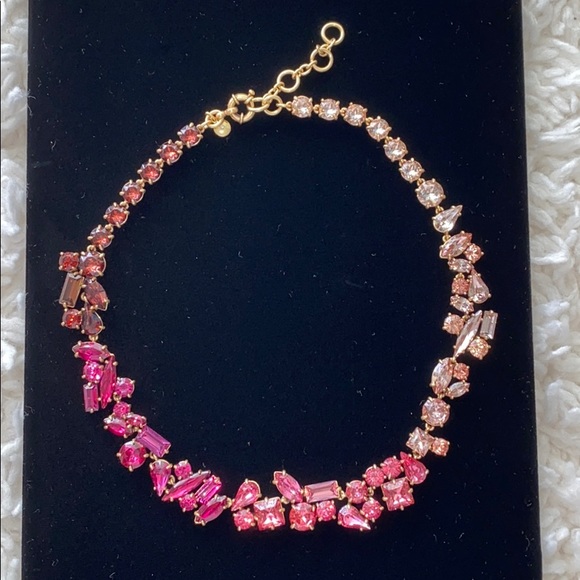 J Crew Ombr Crystal Statement Necklace 